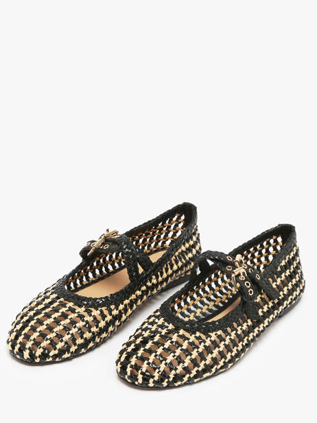 Ballerines Avec Brides En Cuir Inuovo Noir accessoires D47001 vue secondaire 1