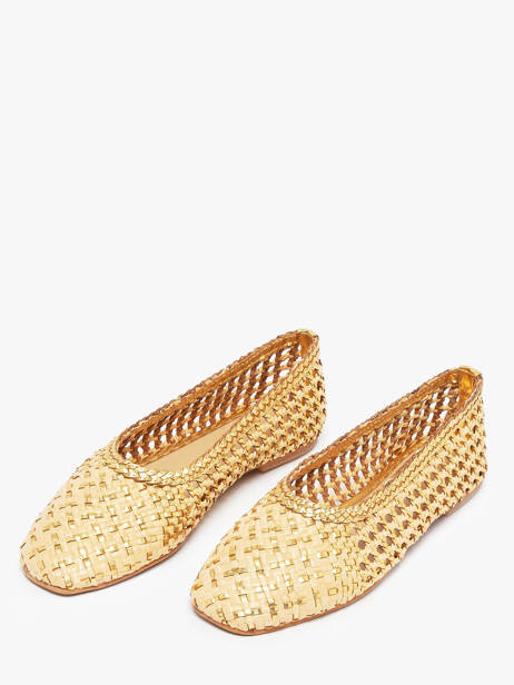 Ballerines En Cuir Inuovo Or accessoires D49006 vue secondaire 1
