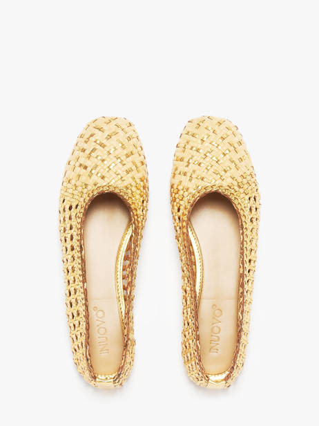 Ballerines En Cuir Inuovo Or accessoires D49006 vue secondaire 3