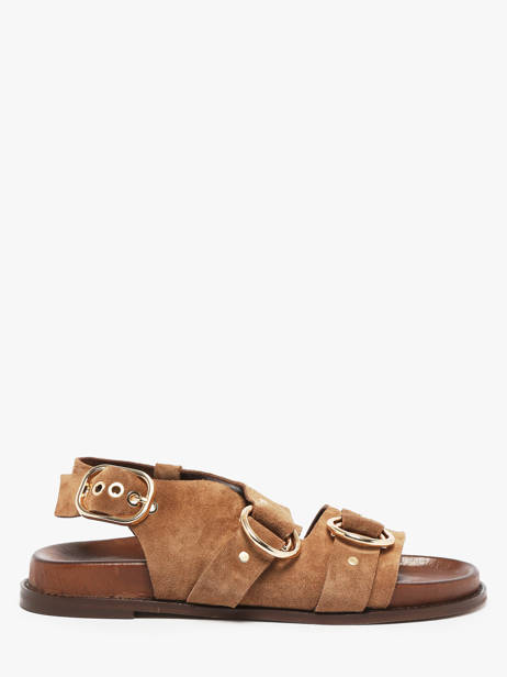 Sandales En Cuir Inuovo Marron accessoires D51011