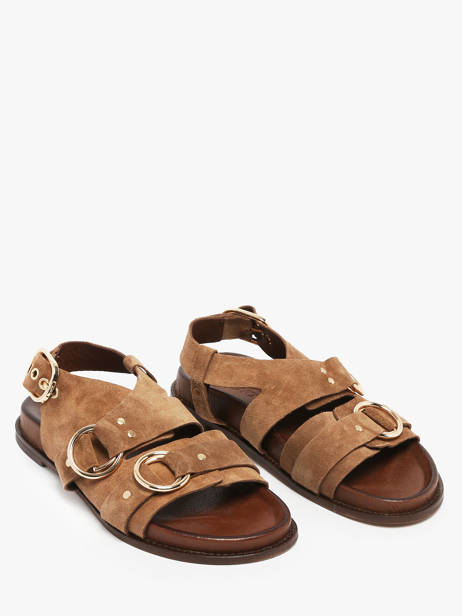 Sandales En Cuir Inuovo Marron accessoires D51011 vue secondaire 1