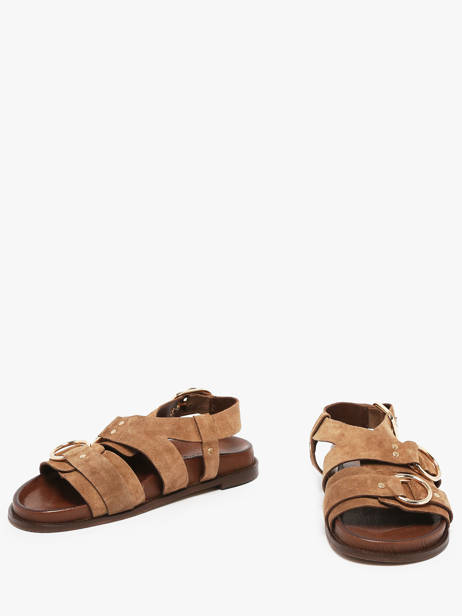 Sandales En Cuir Inuovo Marron accessoires D51011 vue secondaire 2