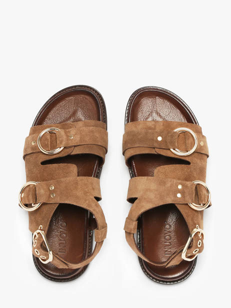 Sandales En Cuir Inuovo Marron accessoires D51011 vue secondaire 3
