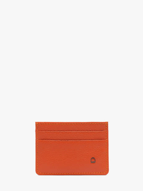Porte-cartes Madras Cuir Etrier Orange madras EMAD011