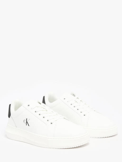 Sneakers En Cuir Calvin klein jeans Blanc men YM01296 vue secondaire 1