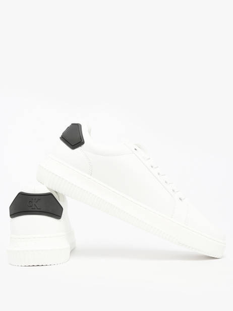 Sneakers En Cuir Calvin klein jeans Blanc men YM01296 vue secondaire 2