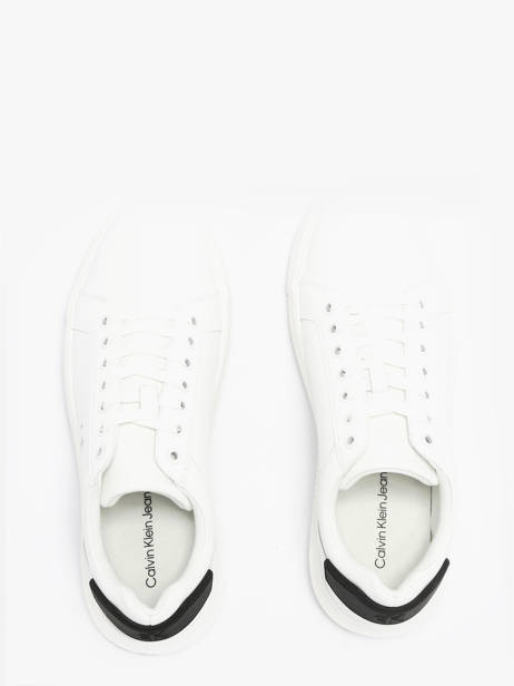 Sneakers En Cuir Calvin klein jeans Blanc men YM01296 vue secondaire 3