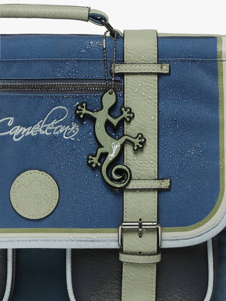 Cartable Enfant 3 Compartiments Cameleon Bleu vintage urban CA41 vue secondaire 6