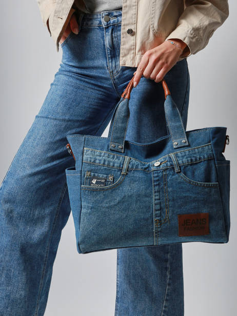 Sac Porté épaule Jeans Fashion Coton Miniprix Bleu jeans fashion JK013 vue secondaire 1