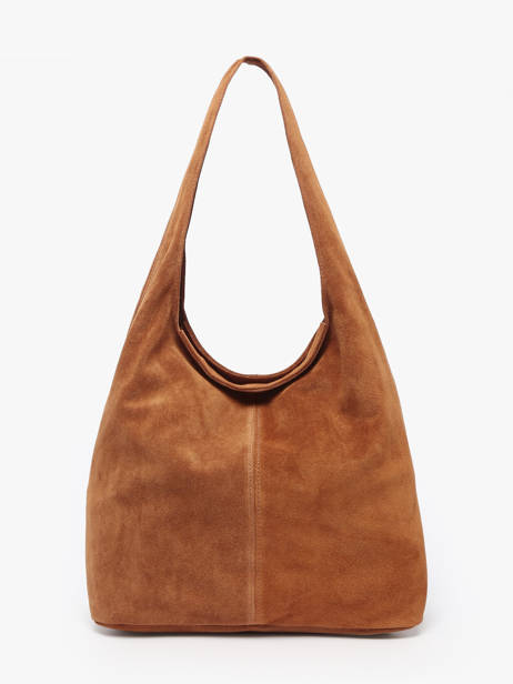Sac Porté épaule Velvet Cuir Milano Marron velvet VE25065 vue secondaire 4
