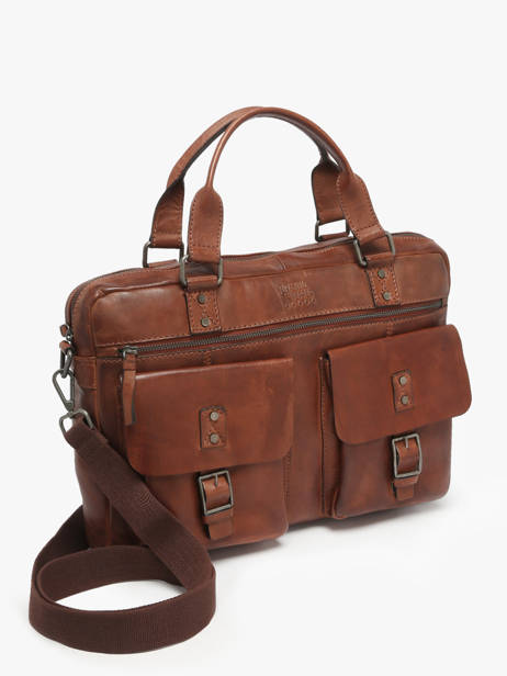Porte Documents (main) Basilic pepper Marron traveler BTRA08 vue secondaire 1