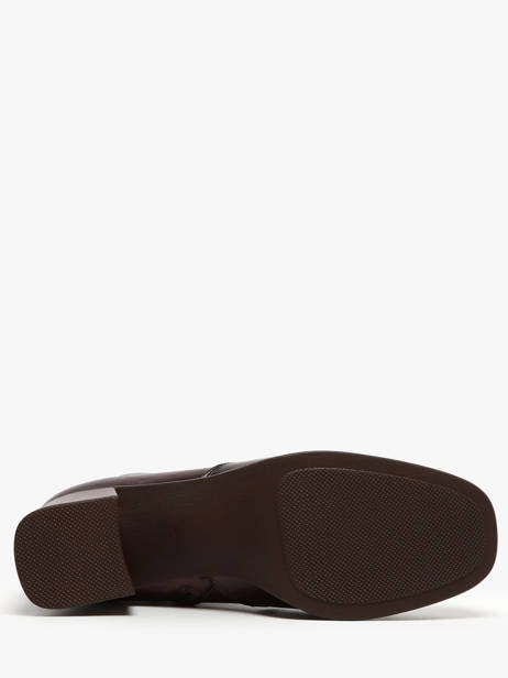 Bottines à Talon Cristel En Cuir Dorking Rouge women D9157 vue secondaire 4