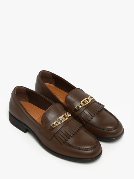 Mocassins En Cuir Tommy hilfiger Marron women 8971GV0 vue secondaire 1