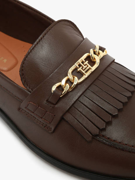 Mocassins En Cuir Tommy hilfiger Marron women 8971GV0 vue secondaire 2