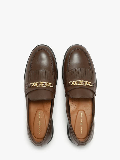 Mocassins En Cuir Tommy hilfiger Marron women 8971GV0 vue secondaire 3