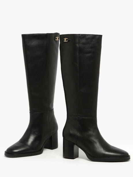 Bottes à Talon En Cuir Tommy hilfiger Noir women 8865BDS vue secondaire 3