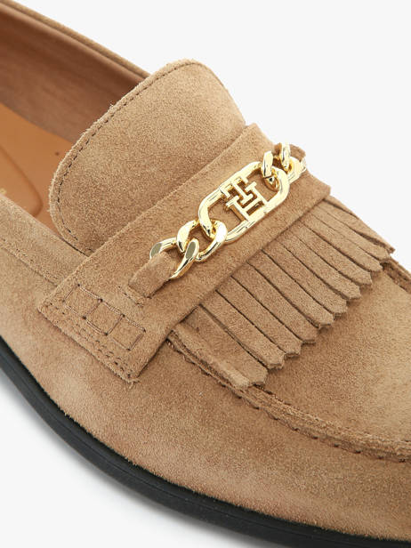 Mocassins En Cuir Tommy hilfiger Beige women 8972RBC vue secondaire 2