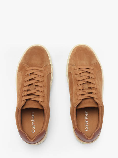 Sneakers En Cuir Calvin klein jeans Marron men YM01434 vue secondaire 3