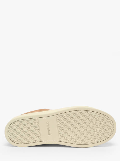 Sneakers En Cuir Calvin klein jeans Marron men YM01434 vue secondaire 4