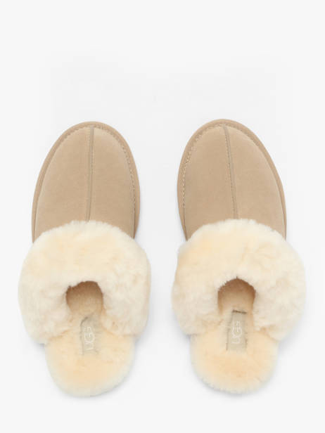 Chaussons Scuffette Ii En Cuir Ugg Beige women 1106872 vue secondaire 3