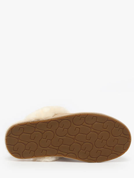 Chaussons Scuffette Ii En Cuir Ugg Beige women 1106872 vue secondaire 4