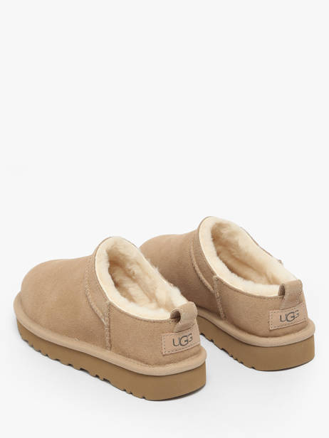 Chaussons En Cuir Ugg Beige women 1173891 vue secondaire 2