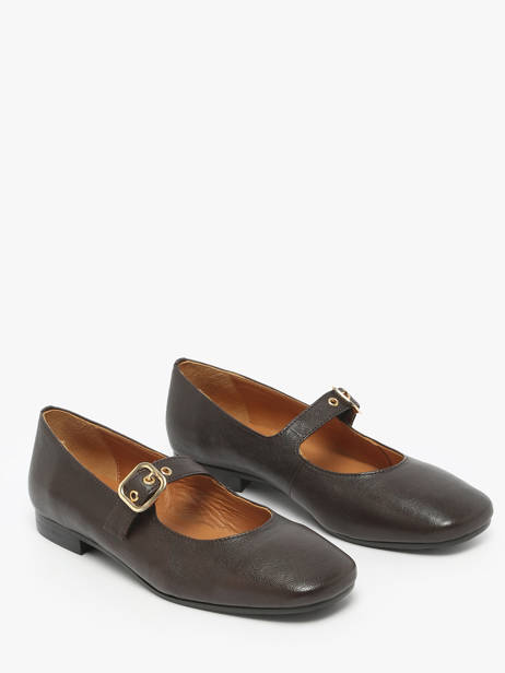 Ballerines En Cuir Aliwell Marron women A2715 vue secondaire 1