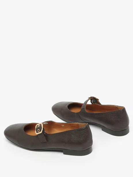 Ballerines En Cuir Aliwell Marron women A2715 vue secondaire 2