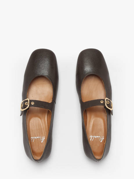 Ballerines En Cuir Aliwell Marron women A2715 vue secondaire 3