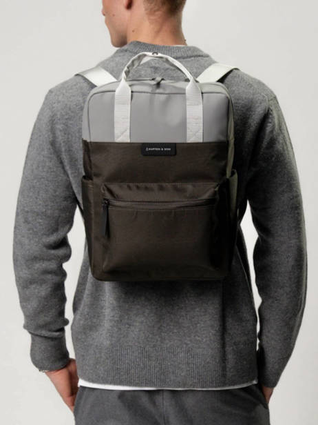 Sac à Dos Business 1 Compartiment + Pc 15'' Kapten and son Gris backpack BERGEN vue secondaire 1