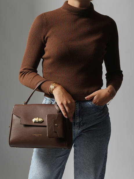 Sac Porté Main Mademoiselle Grace Cuir Lancaster Marron mademoiselle grace 102 vue secondaire 1