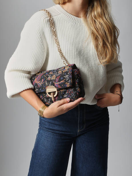 Shoulder Bag Moon Cotton Vanessa bruno Black moon 4V40533 other view 1