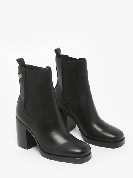 Bottines à Talon En Cuir Tommy hilfiger Noir women 8844BDS vue secondaire 2