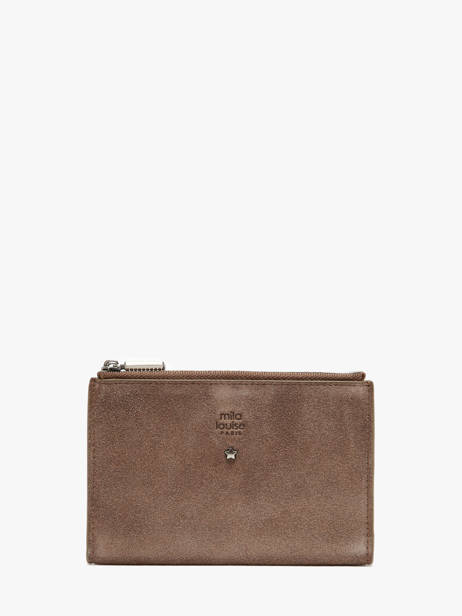 Wallet Leather Mila louise Brown vintage 3576V