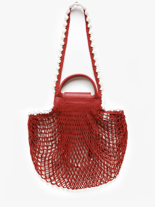 Longchamp Le pliage filet crochet Besaces Rouge