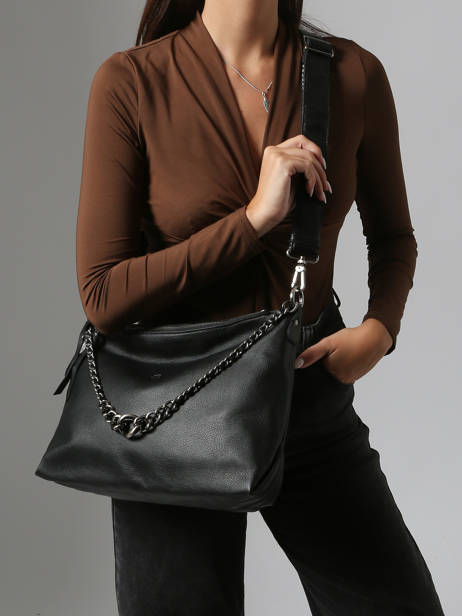 Crossbody Bag Vintage Leather Mila louise Black vintage 3822C other view 1