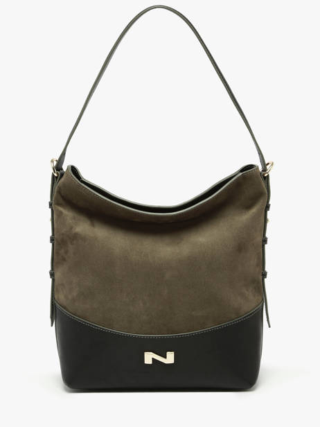 Suede Leather Serena Shoulder Bag Nathan baume Green vogue 6