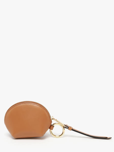 Leather Origami Coin Purse Lancel Brown origami A13859 other view 2