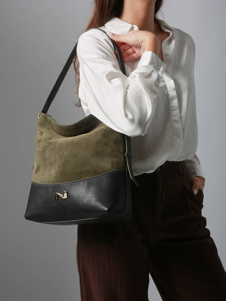 Suede Leather Serena Shoulder Bag Nathan baume Green vogue 6 other view 1