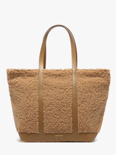 Large Shearling Leather Le Cabas With Zip Vanessa bruno Brown cabas 15V40409
