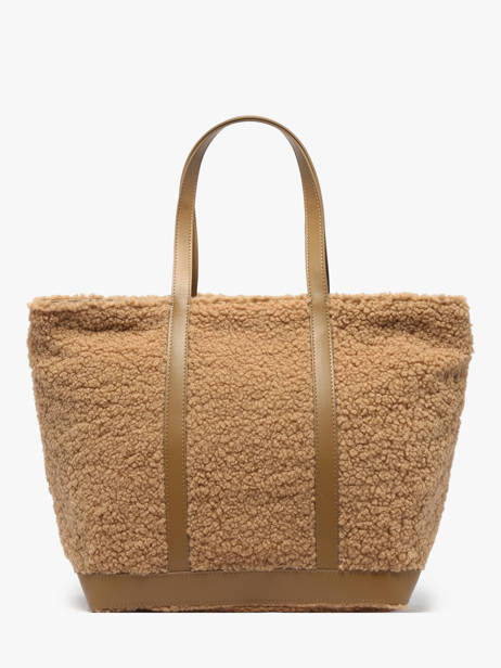 Large Shearling Leather Le Cabas With Zip Vanessa bruno Brown cabas 15V40409 other view 4