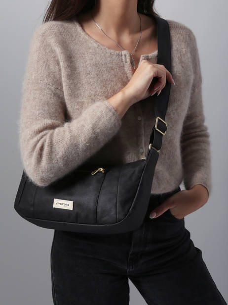 Shoulder Bag Charlito Waxed Cotton Rivedroite Black waxed CHARIWAX other view 1