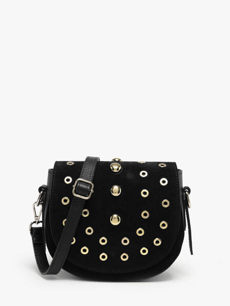 Shoulder Bag Velvet Studs Milano Black velvet studs VS25093