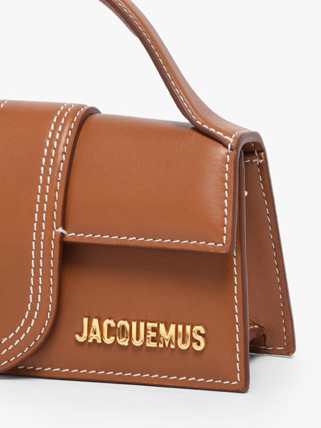 Preloved Leather Mini Bambino Crossbody Bag Jacquemus Brown second life 1560098 other view 2