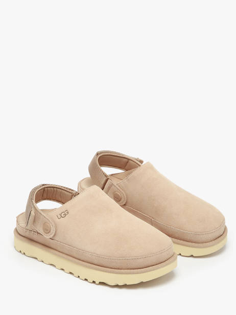 Slippers Goldenstar Clog In Leather Ugg Beige women 1138252 other view 3