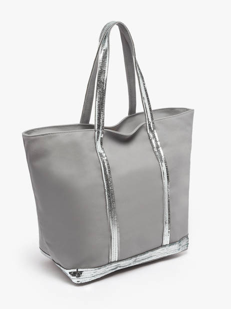 Le Cabas L Zippé Paillettes Vanessa bruno Gris cabas 1V40409 vue secondaire 2
