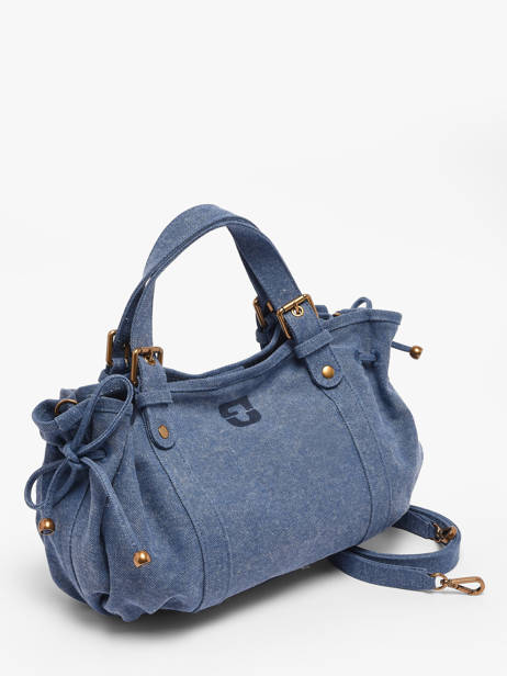 Sac 18h Canvas Coton Gerard darel Bleu canvas D489 vue secondaire 2