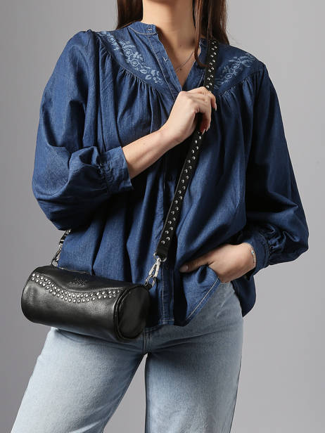 Sac Bandoulière Glam Cuir Basilic pepper Noir glam BGLA87 vue secondaire 1