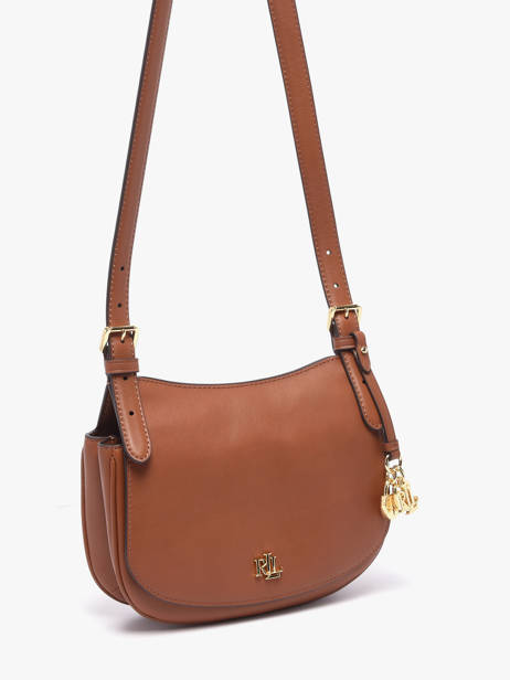 Sac Bandoulière Dryden Cuir Lauren ralph lauren Marron dryden 31P06070 vue secondaire 2