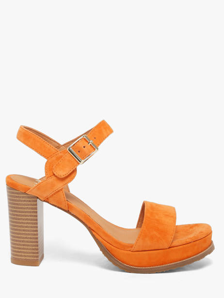 Sandales à Talon Jain En Cuir Mam'zelle Orange women CSG1H03